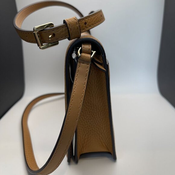 Michael Kors Jet Set Medium Pebbled Leather Front-Flap Crossbody Bag - NWT - Picture 3 of 8